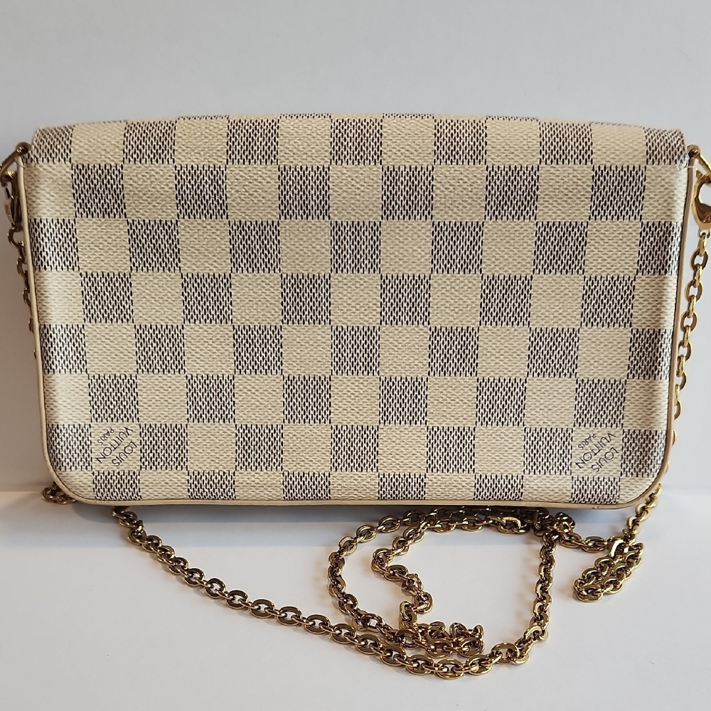 Louis Vuitton Cream Damier Azur Envelope Shoulder Bag - Picture 2 of 15
